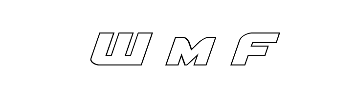 Terran Outline Italic  Free Fonts Download