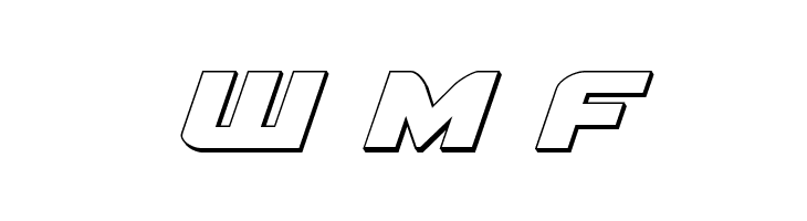 Terran 3D Italic  Free Fonts Download