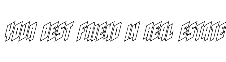Galaxy Force Outline Italic  Free Fonts Download