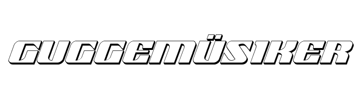 21 Gun Salute 3D Italic  Free Fonts Download