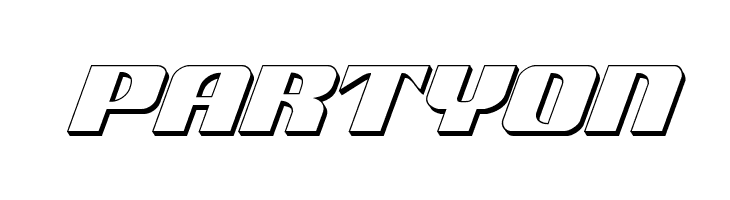 21 Gun Salute 3D Italic  Free Fonts Download