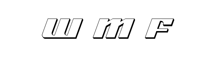 21 Gun Salute 3D Italic  Free Fonts Download