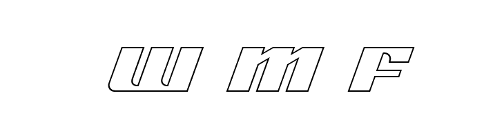 21 Gun Salute Outline Italic  Free Fonts Download