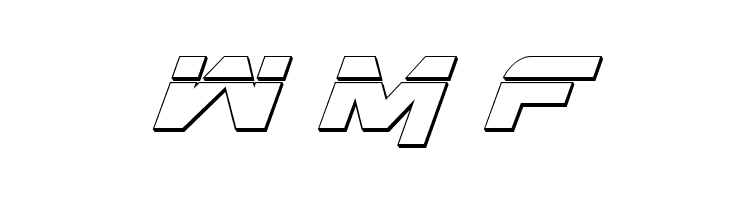 Gemina Laser 3D Italic  Free Fonts Download