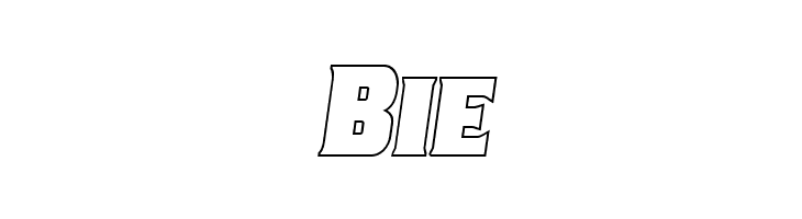 Union Gray Outline Semi-Italic  Free Fonts Download