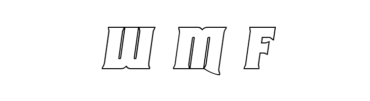 Union Gray Outline Semi-Italic  Free Fonts Download