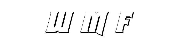 Union Gray 3D Italic  Free Fonts Download