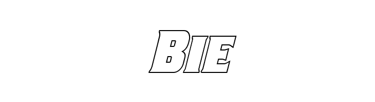 Union Gray Outline Italic  Free Fonts Download