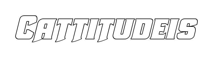 Union Gray Outline Italic  Free Fonts Download