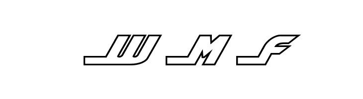 Shining Herald Outline Italic  Free Fonts Download