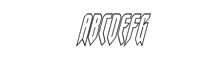 Opus Magnus Outline Condensed Italic  Free Fonts Download