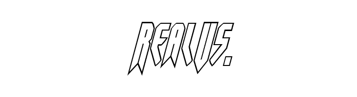 Opus Magnus Outline Condensed Italic  Free Fonts Download