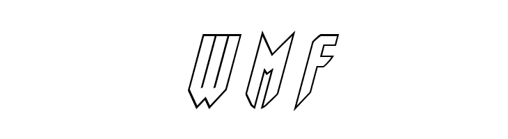 Opus Magnus Outline Italic  Free Fonts Download