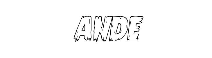 Mrs. Monster Outline Italic  Free Fonts Download