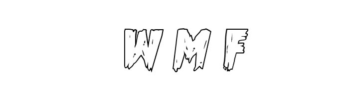 Mrs. Monster Outline Italic  Free Fonts Download