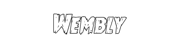 Mrs. Monster Outline Italic  Free Fonts Download