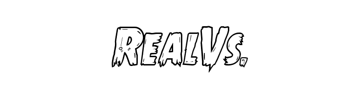 Mrs. Monster Bold Outline Italic  Free Fonts Download