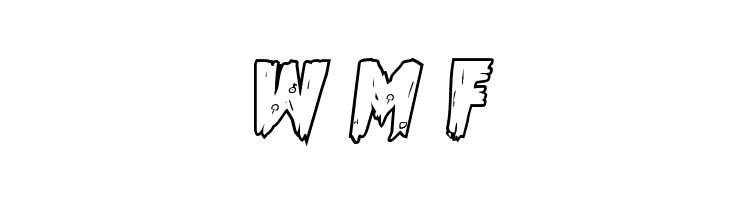 Mrs. Monster Bold Outline Italic  Free Fonts Download