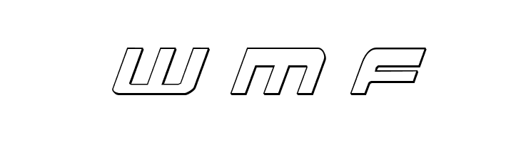 Atlantia 3D Italic  Free Fonts Download