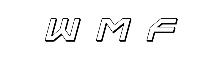 Neo-Navy 3D Italic  Free Fonts Download