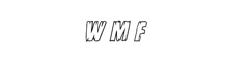 Leatherface Outline Italic  Free Fonts Download