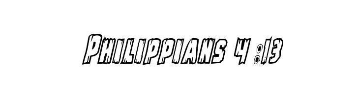 Leatherface Bold Outline Italic  Free Fonts Download