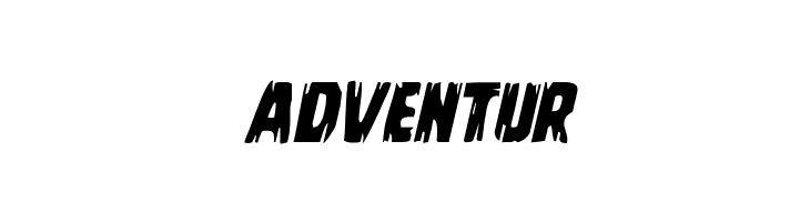 adventur Leatherface Italic Font
