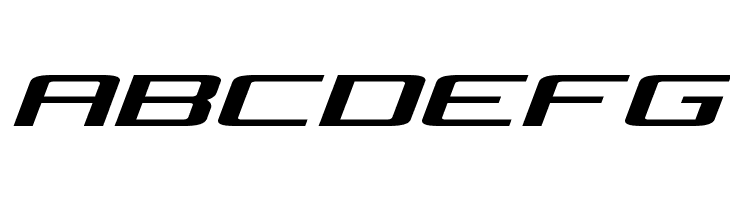 ABCDEFG Concielian Expanded Semi-Italic Font