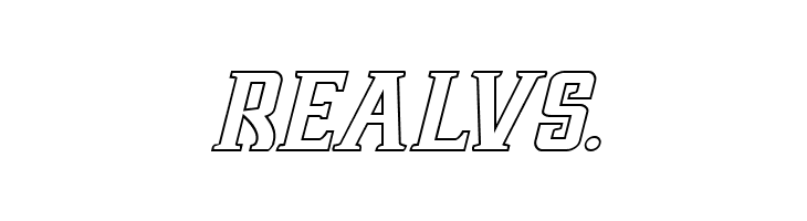 Earthrealm Outline Italic  Free Fonts Download
