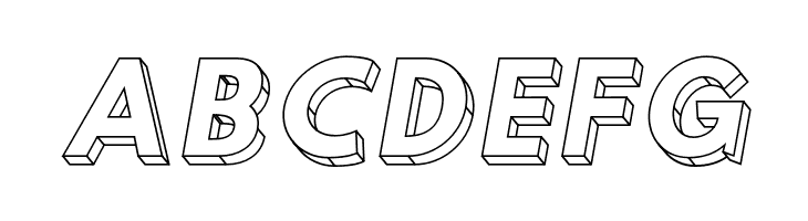Hussar3D Two Italic  Free Fonts Download