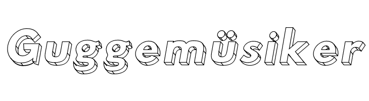 Hussar3D Two Italic  Free Fonts Download