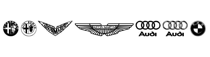 Famous Car 1  Free Fonts Download