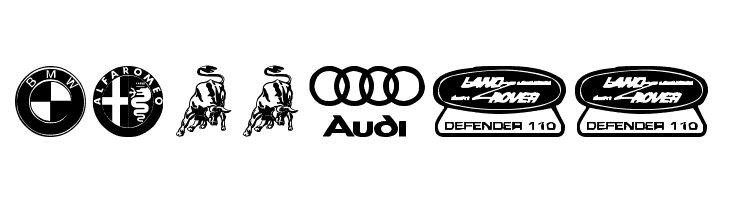 Famous Car 1  Free Fonts Download