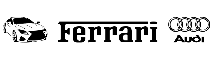 Famous Car 1  Free Fonts Download