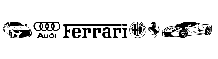Famous Car 1  Free Fonts Download