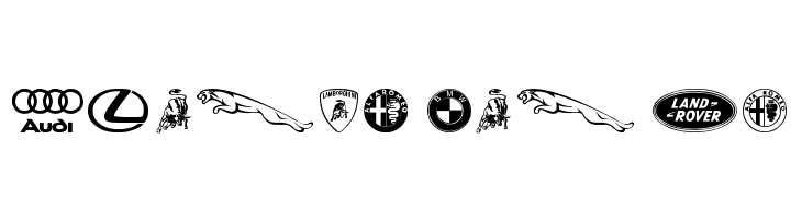 Famous Car 1  Free Fonts Download