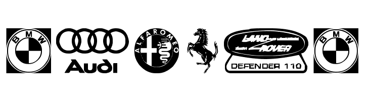Famous Car 1  Free Fonts Download