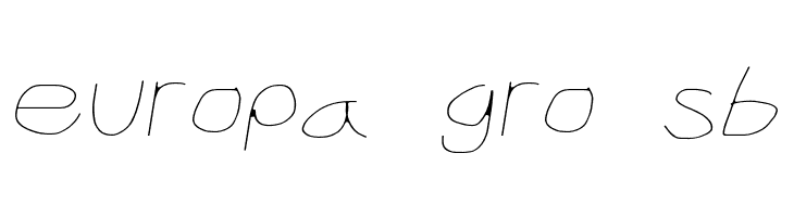 CiSf OpenHand Hairline Extended Oblique  Free Fonts Download
