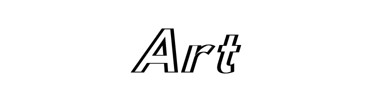 Hussar Outliner Oblique  Free Fonts Download