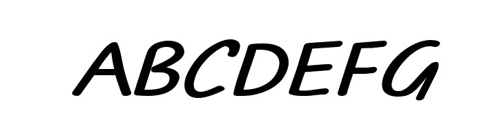 ABCDEFG TYPO COMICS Italic DEMO Font