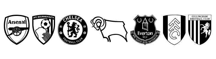 English Football Club Badges  Free Fonts Download
