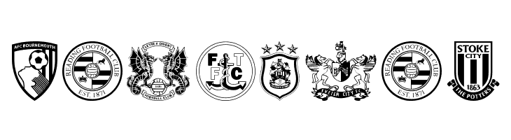 English Football Club Badges  Free Fonts Download