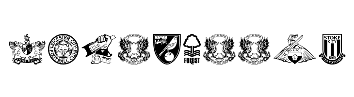 English Football Club Badges  Free Fonts Download