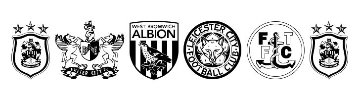English Football Club Badges  Free Fonts Download