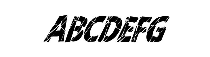 CrackedNarrowItalic  Free Fonts Download