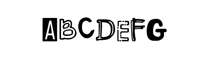 DJB Ransom Note Messy  Free Fonts Download