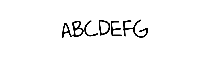 ABCDEFG My_Unprofessional_Handwriting Font