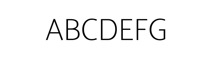 ABCDEFG Catamaran Thin Font