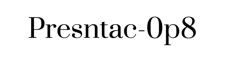 Presntac-0p8 Suranna Font
