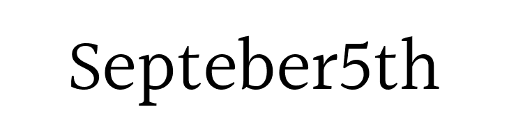 Septeber5th Halant Font